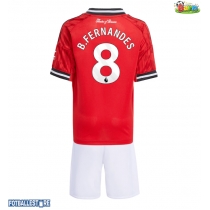 Manchester United Bruno Fernandes #8 Hjemmedraktsett Barn 2025-26 Kortermet (+ Korte bukser)